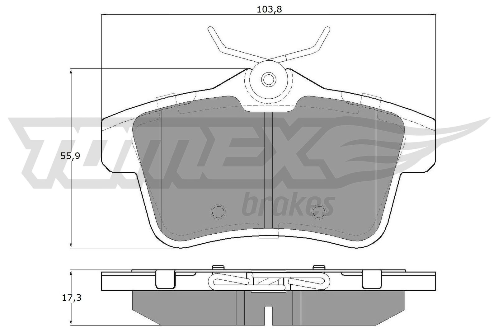 Sada brzdových platničiek kotúčovej brzdy TOMEX Brakes